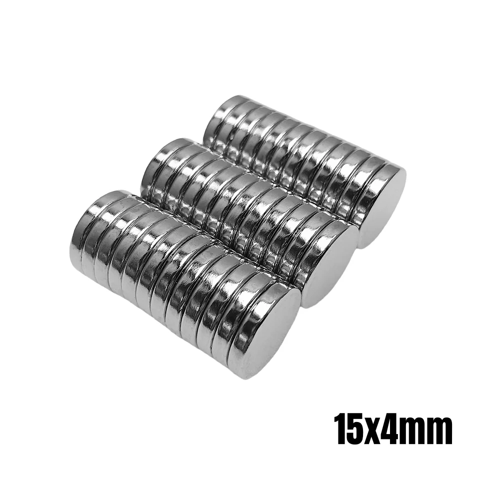 5/10/20/50/60pcs 15x4 Mm Strong Cylinder Rare Earth Magnet 15mmx4mm N35 Round Neodymium Magnets 15x4mm Mini Small Magnet 15*4 Mm