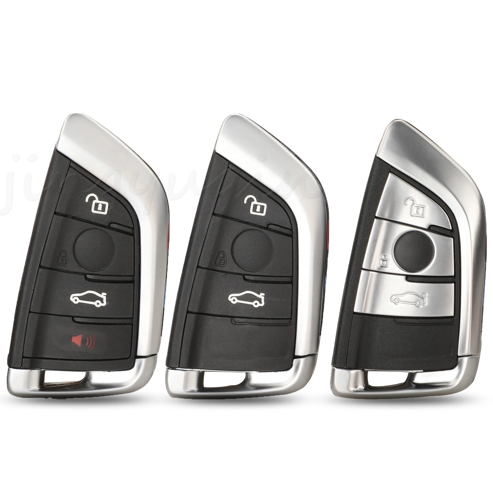 Jingyuqin 3 Buttons Smart Remote Car Key Shell Case for BMW X5 X6 F15 X6 F16 G30 7 Series G11 X1 F48 F39 2014--2016