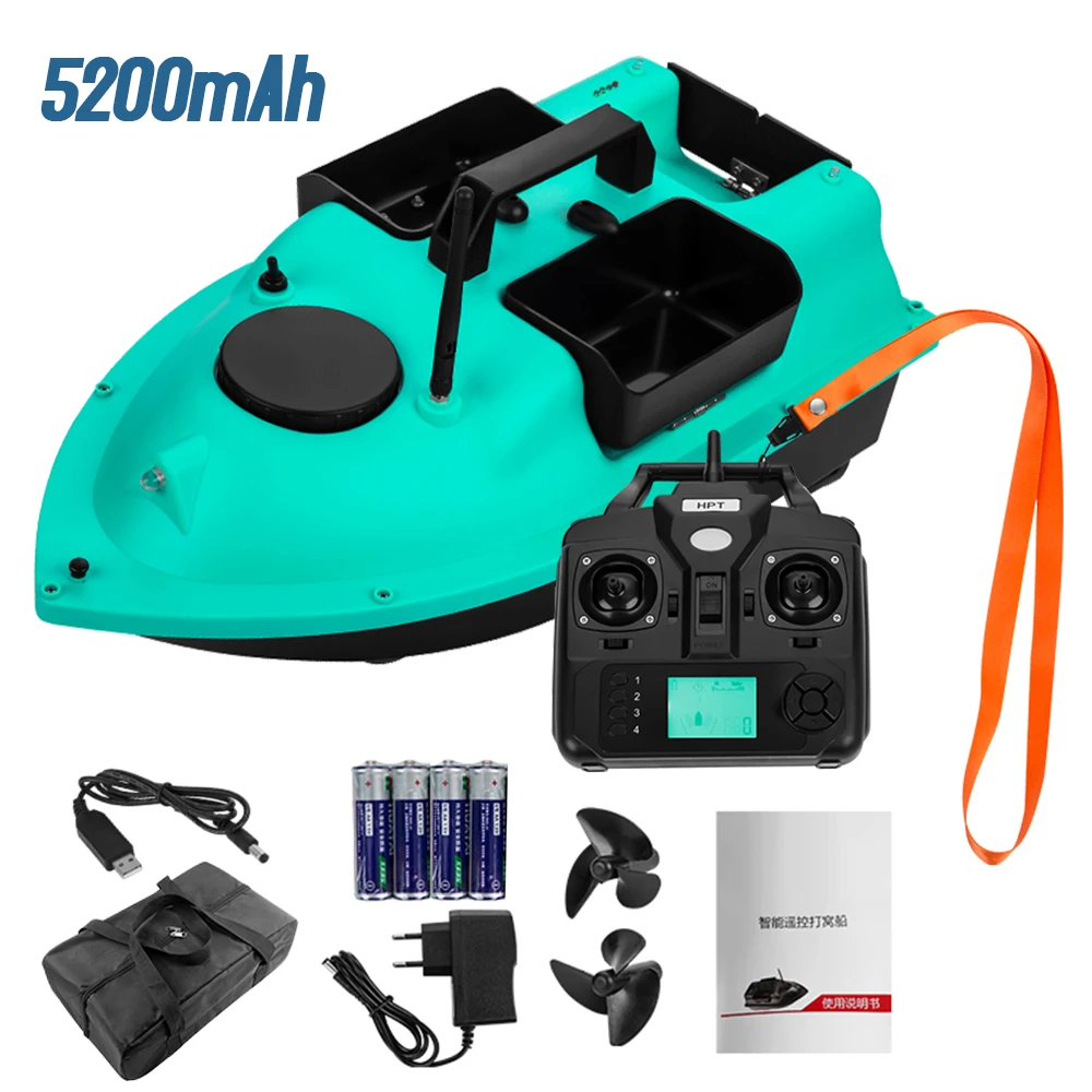 Wireless GPS Fishing Bait Boat with 3 Bait Containers Remo Control Bait Boat 16-points GPS Positioning Automatic Return Function