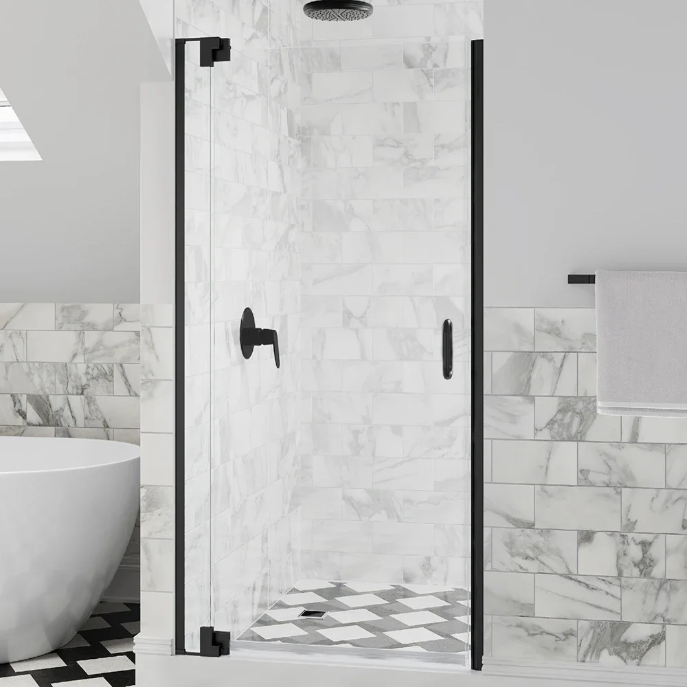 Stock In USA Factory Direct Sale Stainless Steel Bathroom Tempered Glass Shower Room Shower Door