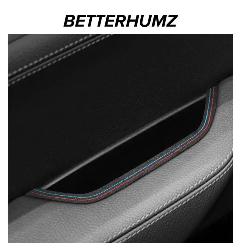 For BMW X3 F25 X4 F26 Made of Alcantara Car Interior Tuning Door Armrest Panel Storage Box Trim Frame Trim  Stickers Accessories