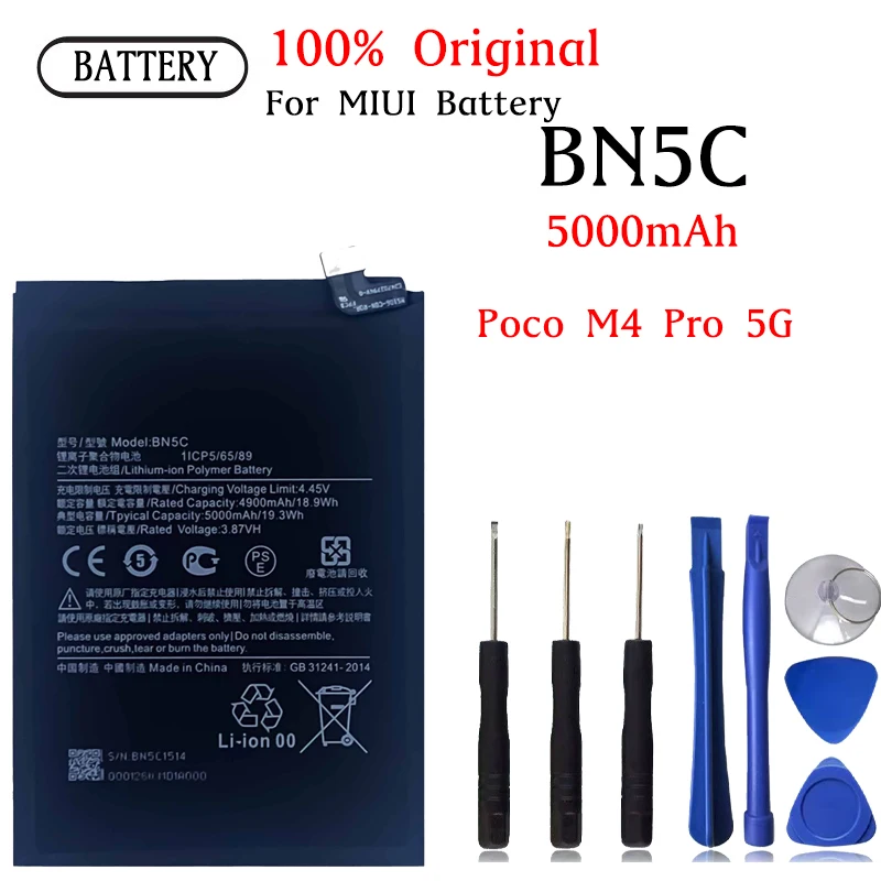 BN5C Battery FOR Xiaomi Poco M4 Pro 5G / pocophone m4 Repair Part high capacity Capacity Mobile Phone Batteries Bateria