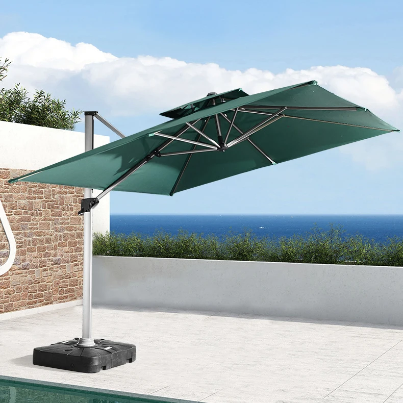

Summer Special Beach Umbrella Reclining Base Stand with LED Lights Tilt Adjustable Sunshade for Garden Terrace Campingpromote sa