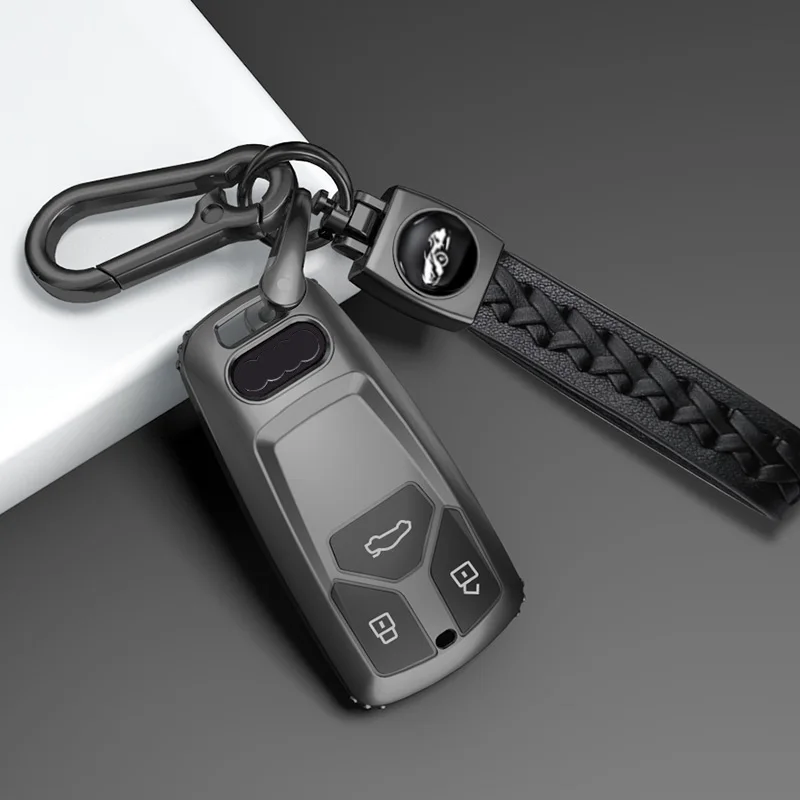 

Fashion Car Remote Key Case Cover Shell Fob for Audi A3 A4 B9 A6 A7 4K A8 E-tron Q5 Q8 C8 D5 SQ8 Key Protection Bag Accessories