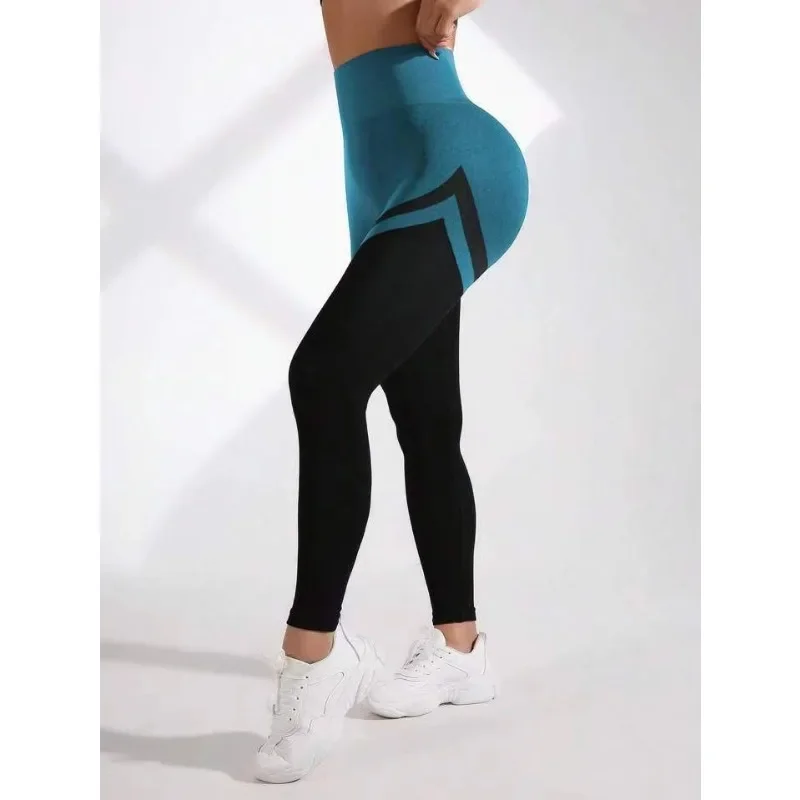 Seamless Stripes Leggings High Waist Butt Lift Leggings Women High Elastic Fitness Fashion Sports Pants Gym Cycling Yoga Tights