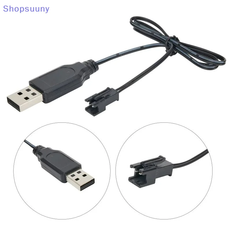 [SU]1Pcs RC USB Charger Cable For 3.7V Lithium Battery SM 2P Charging Cable For Car Aircraft Helicopter Toys Accessories[SU]