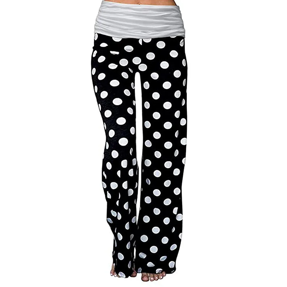 Autumn Winter new style women\'s milk silk splicing wide leg pants yoga pants women