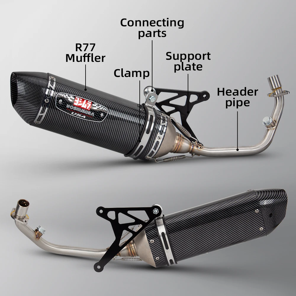 yoshimura R77 Motorcycle muffler  Exhaust Escape for vespa Sprint 125 sprint 150 primavera 125 primavera 150 3V 2017-2022