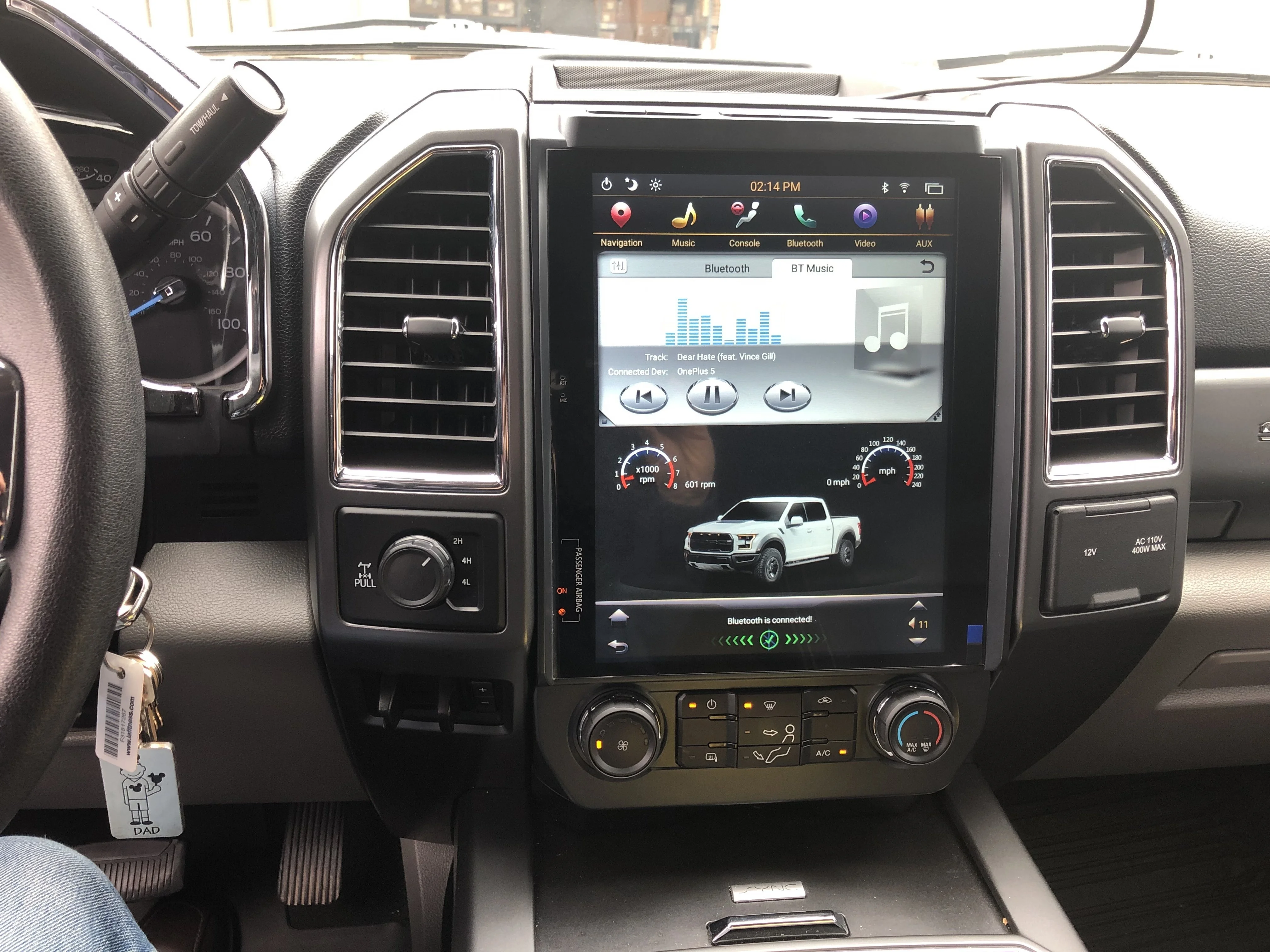 PA 12.1 بوصة HD أندرويد 9 سيارة مشغل وسائط متعددة الملاحة نظام تحديد المواقع ل-فورد F-150 F-250 F-350 F-450 F-550 2015-2020 راديو السيارة #2