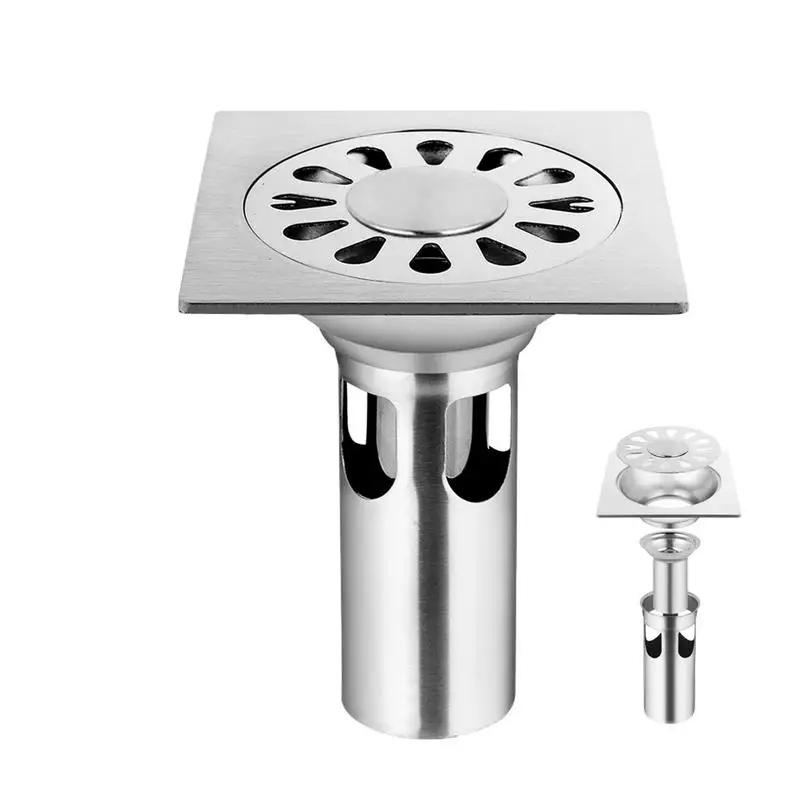 Bathroom Hair Catcher Sink Stopper Stainless Steel Drain Strainer Removable Drain Filter Basket For Catching Dust Pipe  Filter