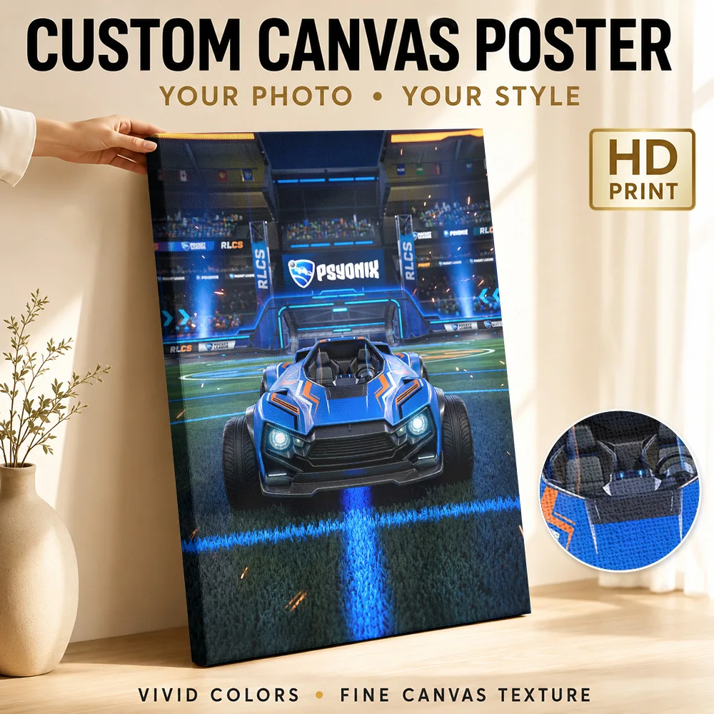 Rocket League Mantis Battle Car Framed Canvas Print Poster Customized Photo Modern Style Wall Art Home Office Decor Gamer Gift