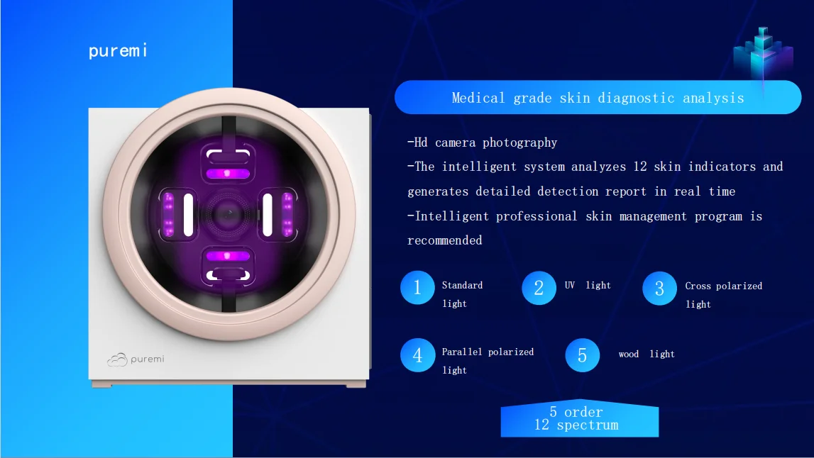 3D AI  Skin Diagnostics Analyzer Facial Tester Scanner Magic Face Mirror Skin Analysis Machine Skin Analyzer