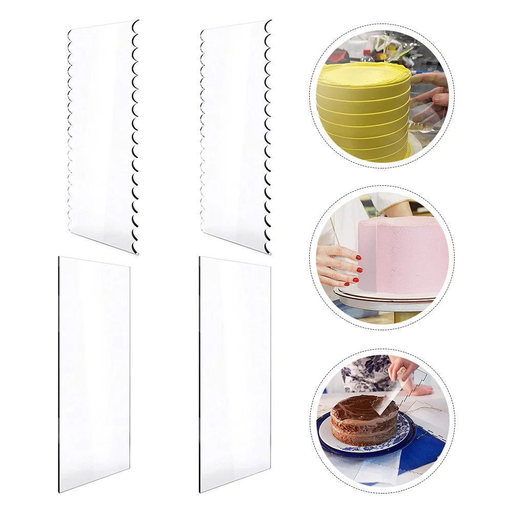 

6 PCS Cake Scraper Set Baking Tools Accessories Bakings Supplies Smoothing Agent Acrylic Bakery for Cakes