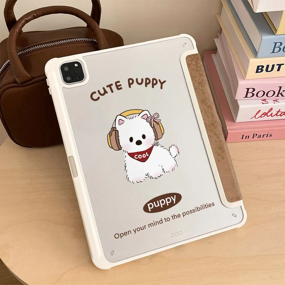

Cute Puppy Magnetic Case For iPad Air 5 4th 6th 10.9 For Funda ipad 9th 10th 7th 8th Generation Mini 6 2024 10.2 9.7 8.3in Cover