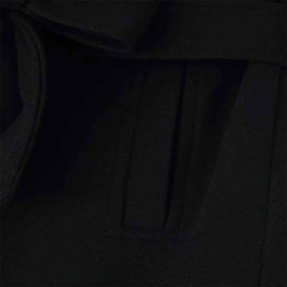 معطف نسائي جديد للخريف والشتاء بتصميم عتيق أنيق وغير رسمي بخصر مناسب وأكمام طويلة وياقة من الفرو