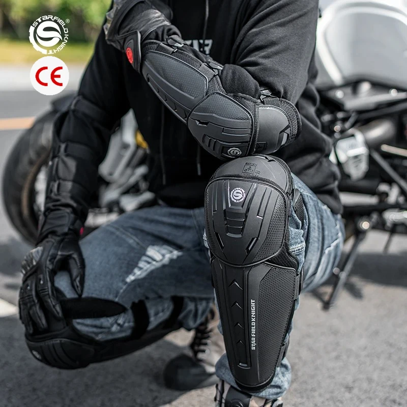 set-protettivo-per-motociclisti-star-field-knight-ginocchiere-e-gomitiere-di-livello-ce-antiurto-e-resistenti-all'usura