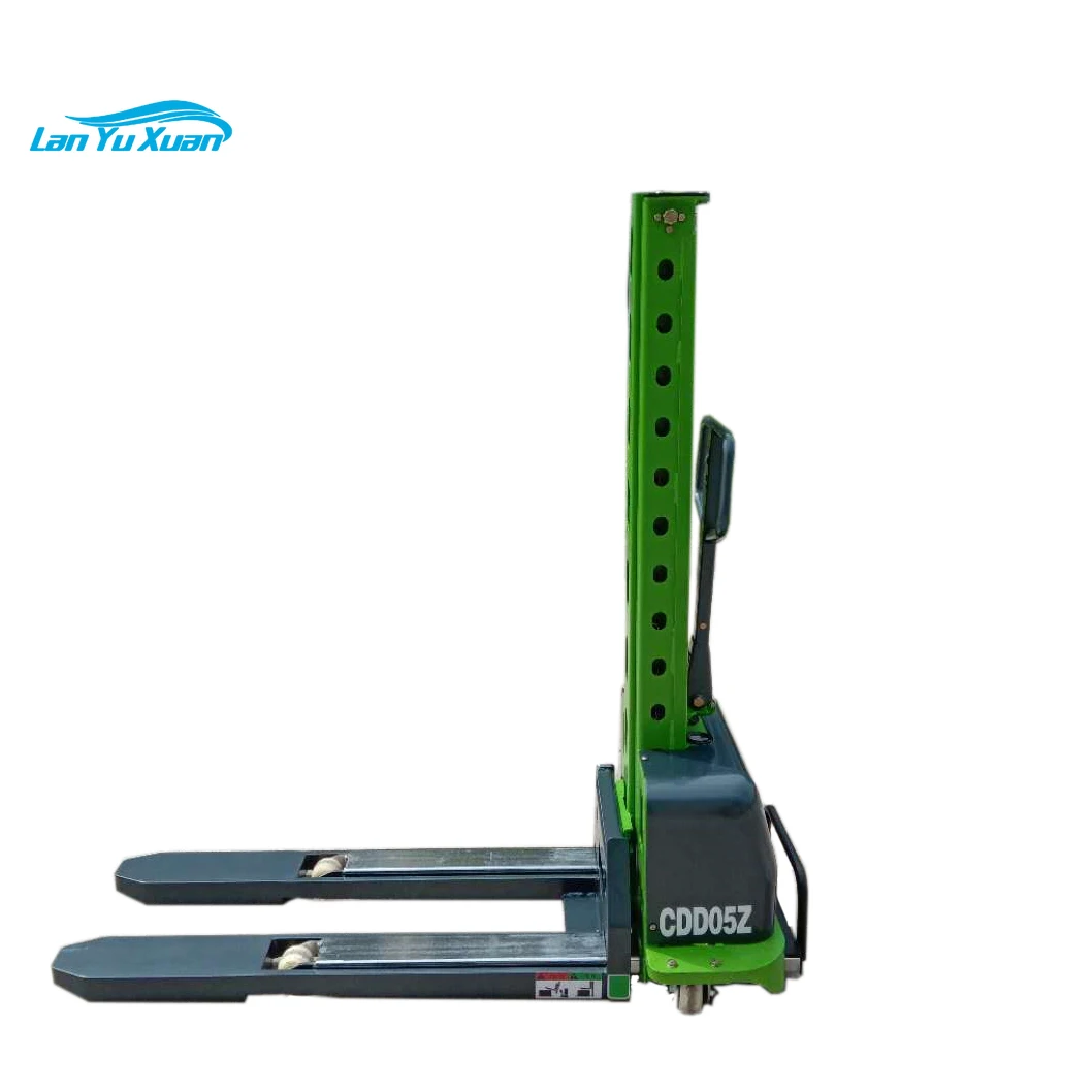 small stacker 500kg portable self loading pallet lift semi  stacker forklift