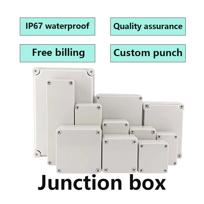 AG-type ABS new material Ip67 waterproof junction box Plastic housing Ip67 Outdoor electronic safe monitor power box