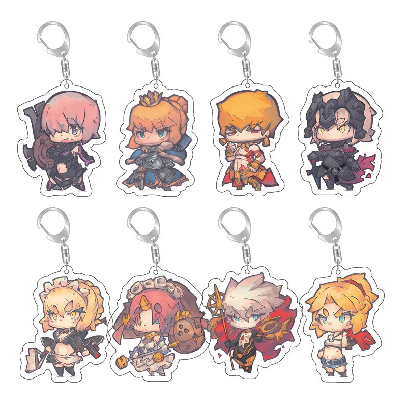 Fate anime jewelry go saber portachiavi portachiavi portachiavi portachiavi kawaii