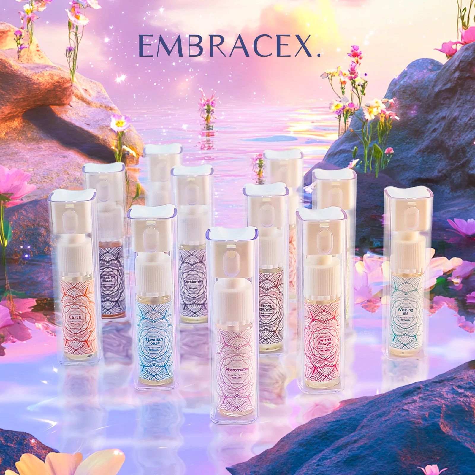 12 tipos de aceites esenciales en aerosol, Perfumes de feromonas para mujer, regalo, aceite corporal en aerosol, fragancia Floral afrutada, té Woody de larga duración