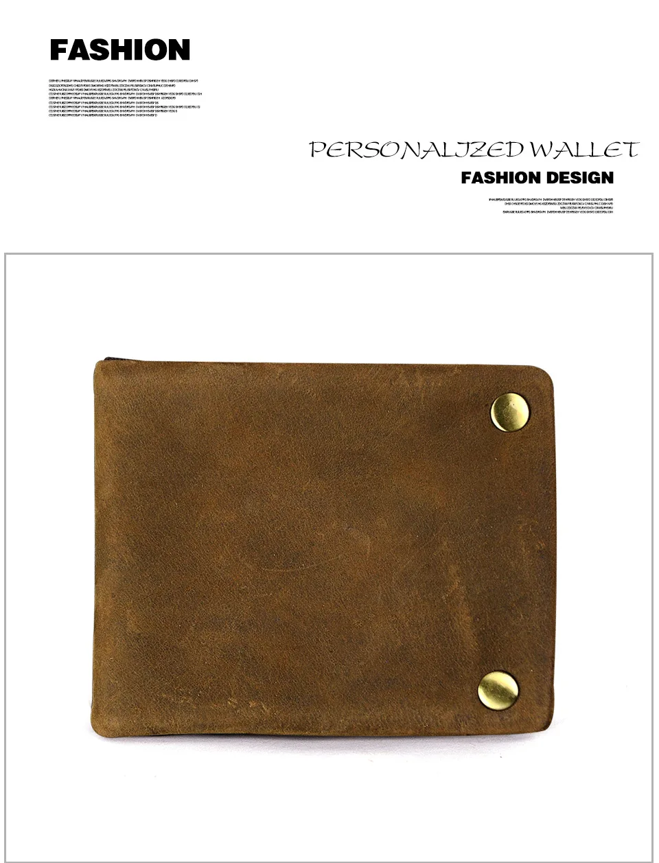YETTIES Herren-Pull-Up-Geldbörse aus genarbtem Leder, kurzer Bifold-Reißverschluss mit abnehmbarer Kette, praktische Retro-Clutch für Herren – Detail 12
