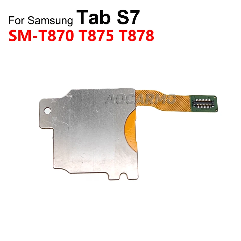 Aocarmo Sim Card Reader Flex Cable For Samsung Galaxy Tab S7 T870 T875 T878 Repair Parts