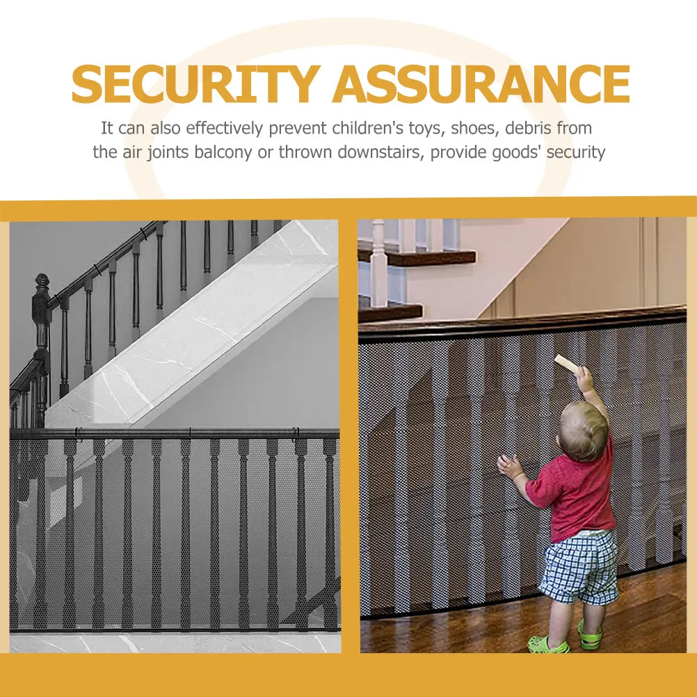 

1Set Child Safety Rail Net Balcony Protective Mesh Thick Hard Tear Resistant Baby Pet Safety Net Stair Railing Guard Indoor