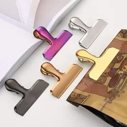 New 78mm 40mm Multicolor Metal Clamp Paper Clips Student School Office Supplies Stainless Steel Bag Clips Large