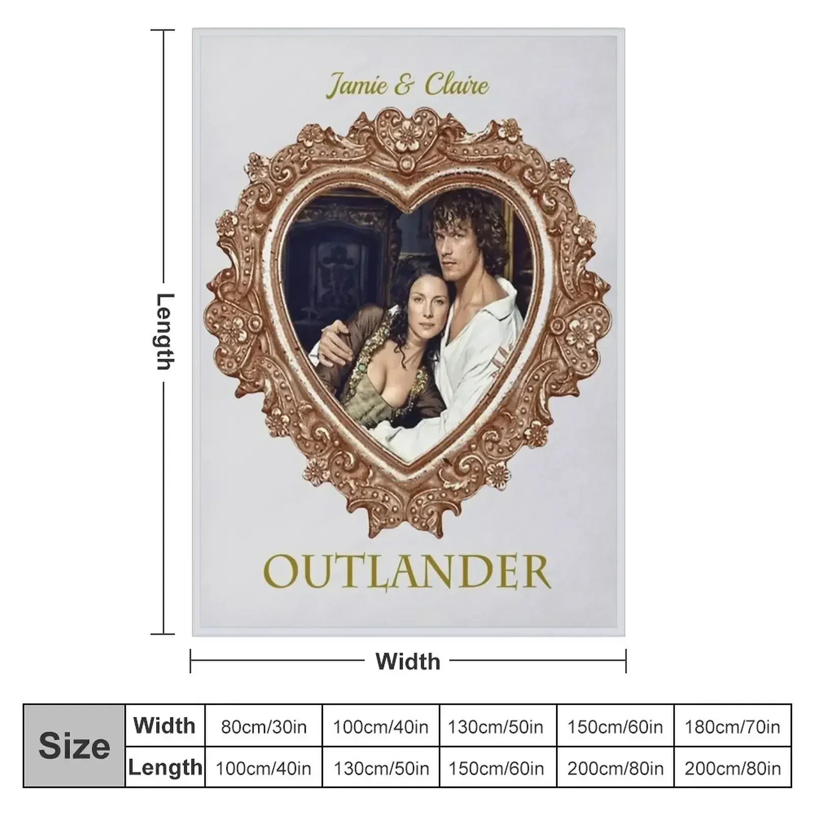 New Jamie and Claire Throw Blanket Picnic Soft For Decorative Sofa Blankets Sofas Of Decoration Blankets