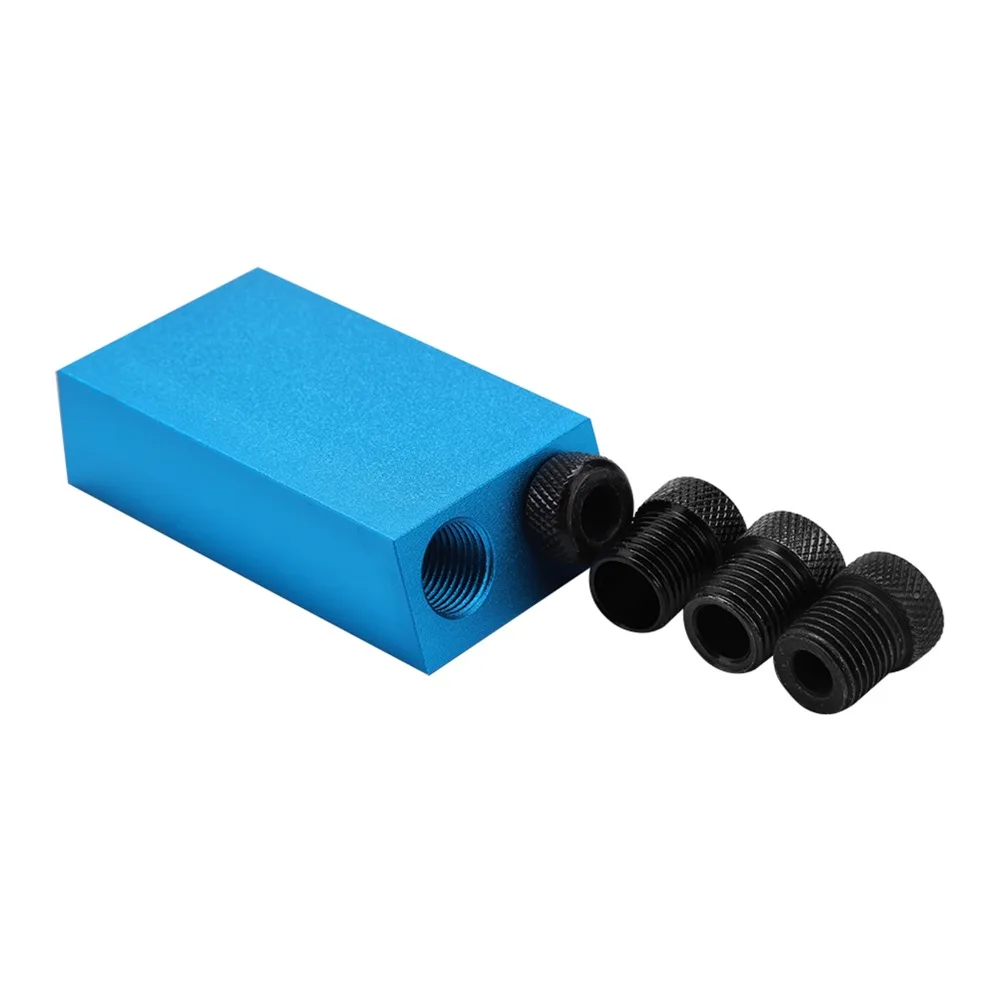 

14PCS 15 Degree Angle Pocket Hole Jig Kit Aluminum Alloy 6/8/10mm Drill Bits / Drive Adapter Dowel Drill Joinery Kit