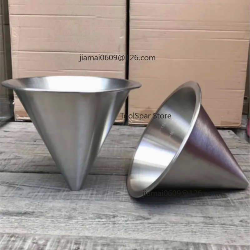 304 Stainless Steel Funnel 22cm, Extra Large Diameter Metal Fuel Funnel for Refueling