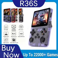Nueva Consola de Videojuegos Portátil Retro R36S, Pantalla IPS de 3.5 Pulgadas, 128 GB de Juegos Precargados, Reproductor de Bolsillo con Sistema Linux