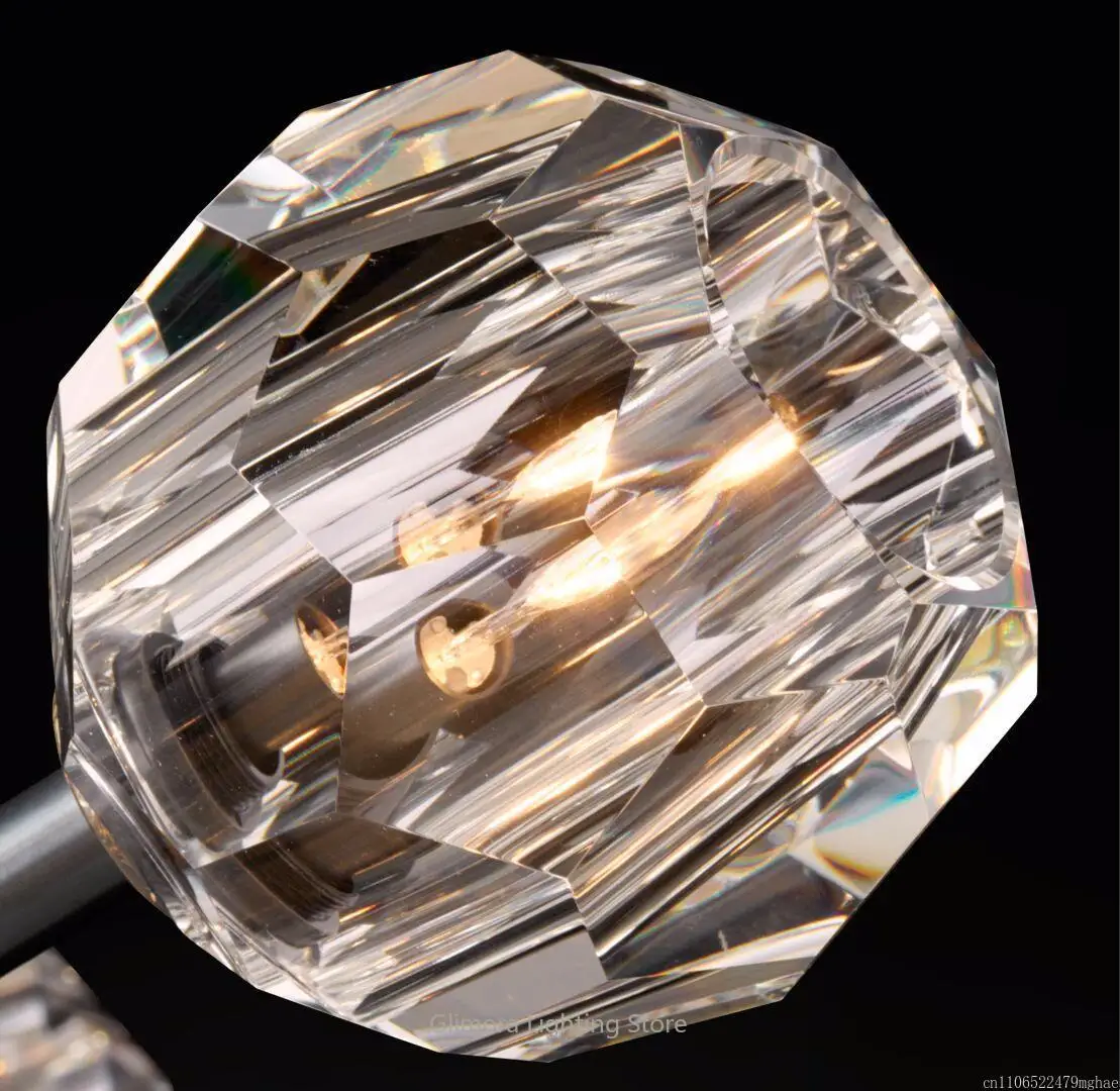 Postmodern Nordic Minimalist Crystal LED Wall Lamp for Hallway,Bedroom, Living Room, Bathroom