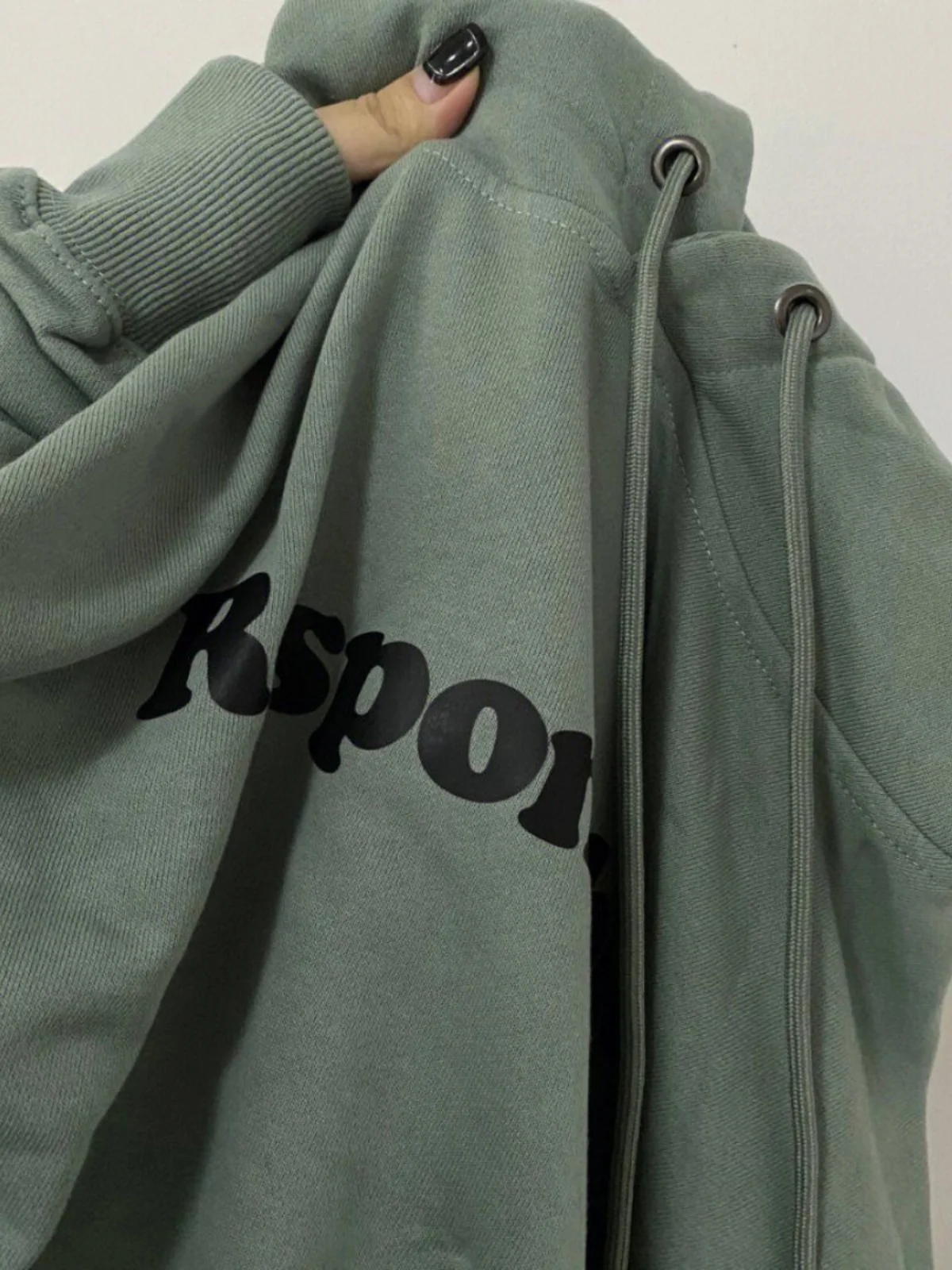 

Silver Fur Lined Hoodie ex Loose Fit Autumn Winter Sweatirt with Hood China Made Faionable Cool Sle Long Sve