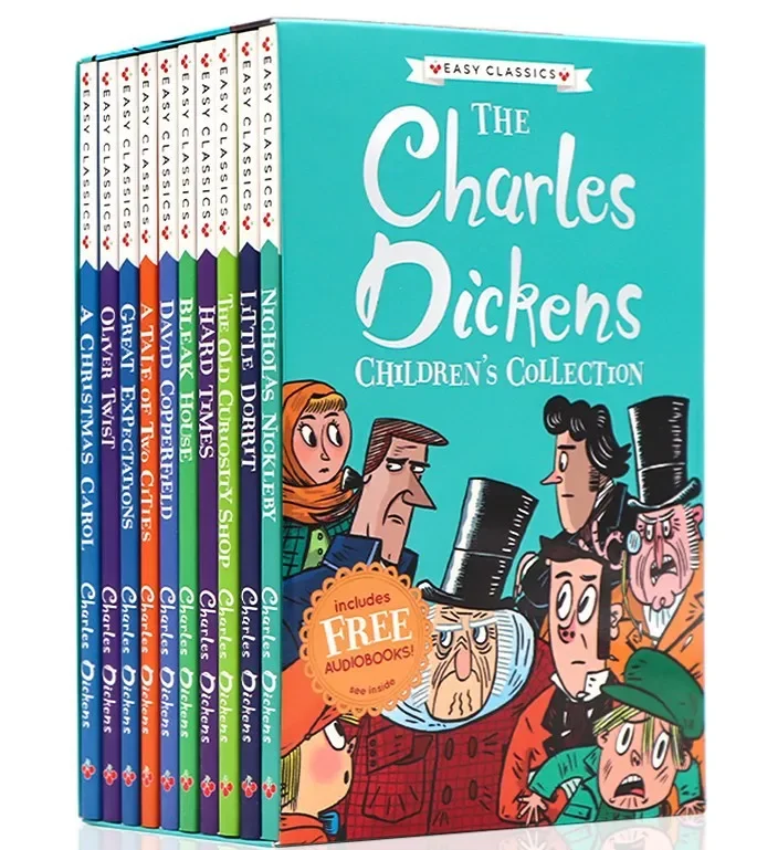 

10 Books The Charles Dickens English Storybook Children Reading Kids Learning Gift