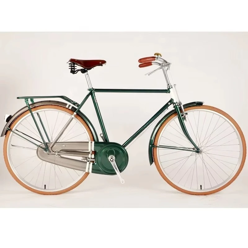 28-Inch Retro Handbrake Traditional Bicycle, Adult Vintage Commuter City Bicycle