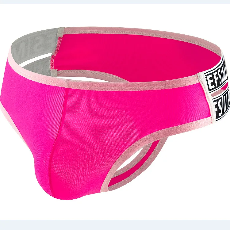 

Men's Double Waistband Contrast Color Thong Underwear Comfortable Elastic Novel Minimalist G-string Gay Erotic Open Butt Knicker