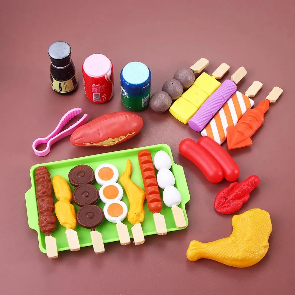 DIY Kitchen Toy Model Crafts Educational Toy Artificial  Foods Pretend Play Simulation Barbecue Toy Role Play Kitchen Kids Toys