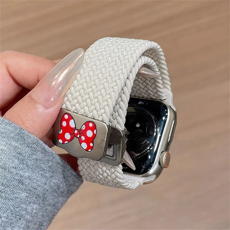 Cartoon Cute Bowknot Magnetic Strap For Apple Watch Band Ultra2 49mm 45mm 44 41 42 Correa Band For Iwatch Series 10 9 8 SE 7 6 image 4