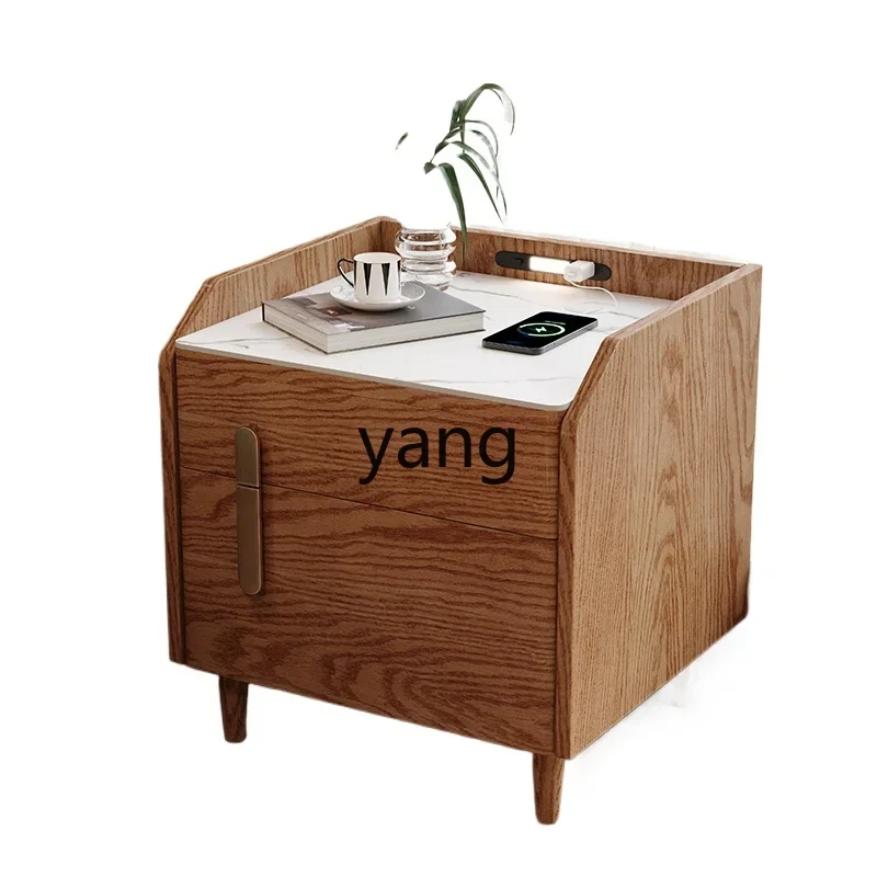 

LH Slate Smart Bedside Lock Safe Modern Household Multifunctional Charging Bedside Cabinet