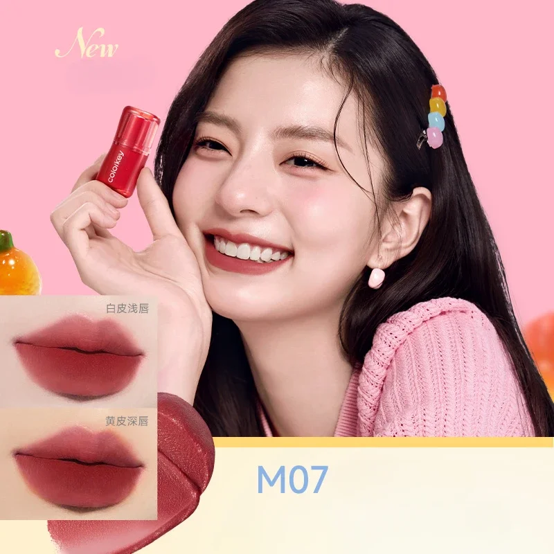 Colorkey Pinch Lips Mud Lips Glazed Mouth Red Women Velvet Matte Long-lasting Hydrating Natural Easy To Wear Cute Makeup