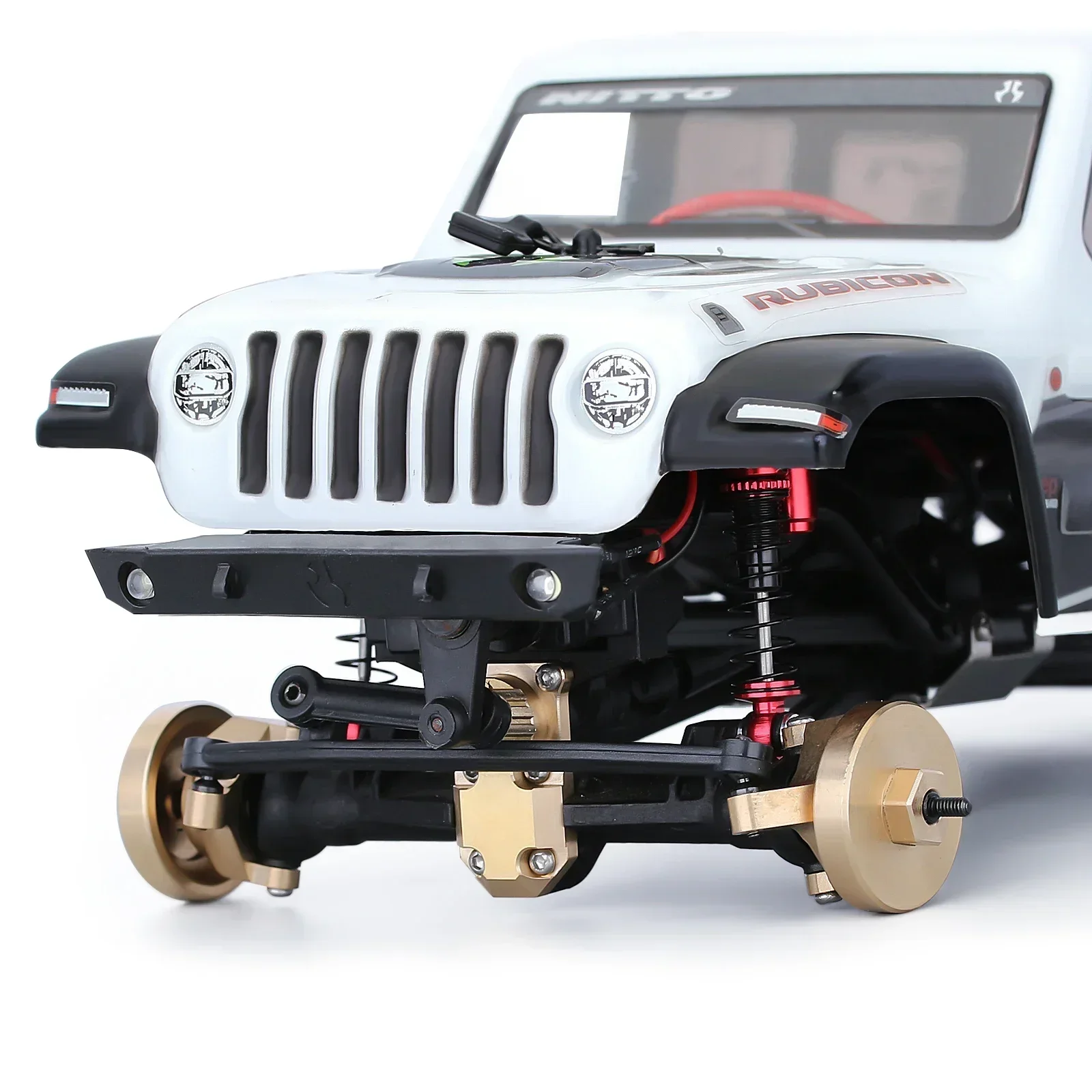 Nocche dello sterzo del contrappeso dell'armatura del telaio dell'ammortizzatore del metallo per 1/24 RC Crawler Car Axial SCX24 90081 Gladiator