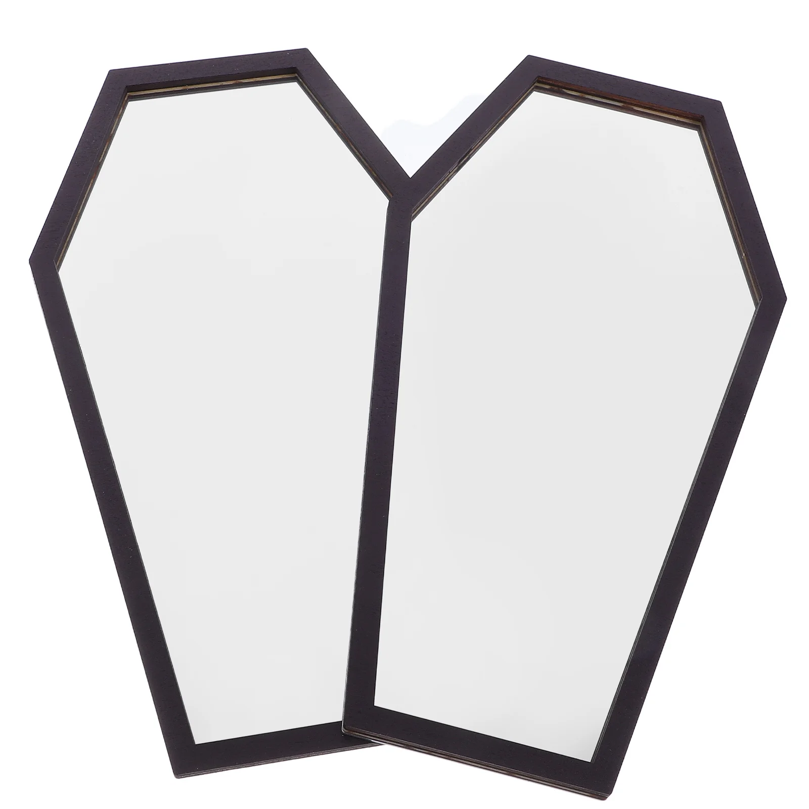 

2Pcs Wooden Mirror Wall Stickers Gothic Halloween Decor Self-Adhesive Sheets for Living Room Bedroom Bathroom Unique Design