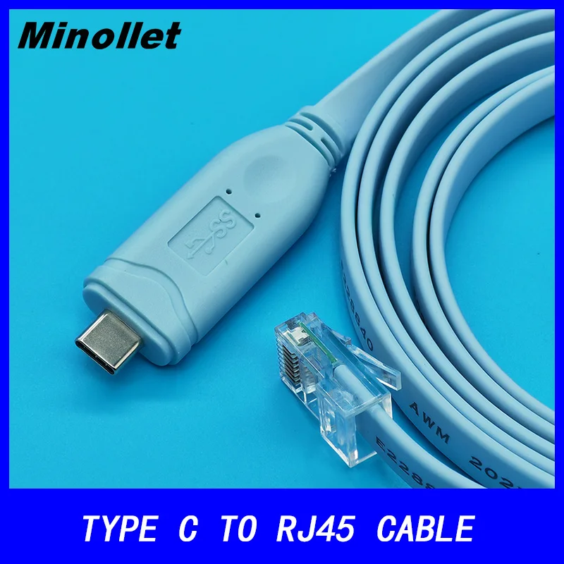 산업 자동화용 C 타입-RJ45 RS232 직렬 포트 통신 프로토콜 변환기 케이블, FTDI FT232R + ZT213 칩 사용