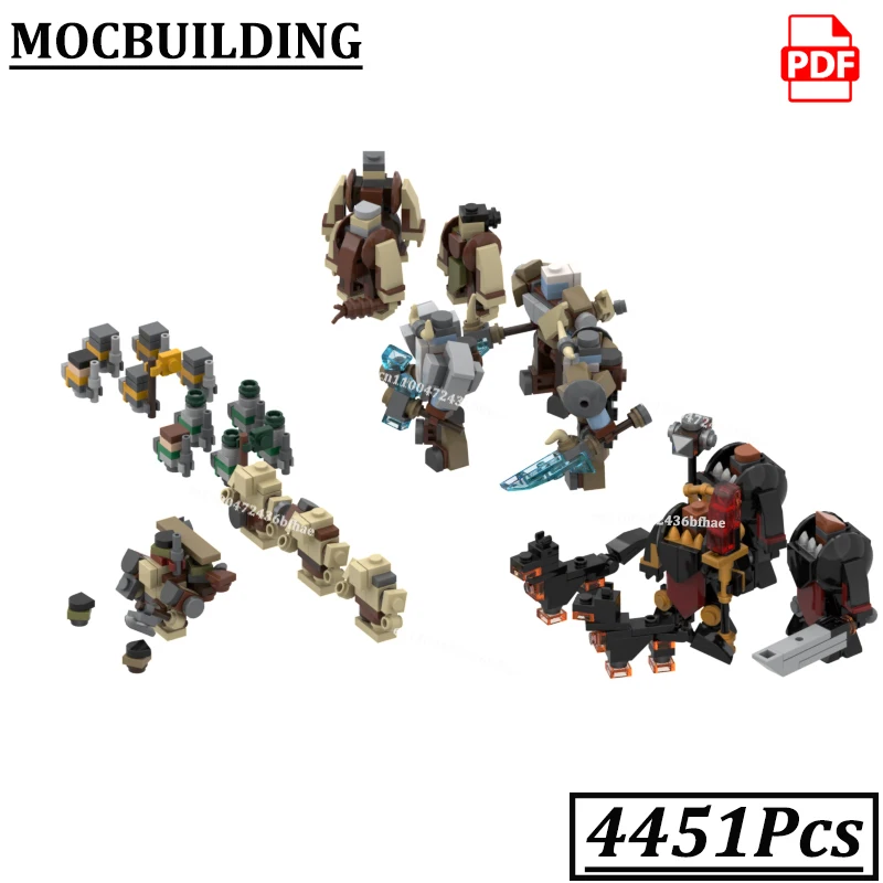 Multiple Scales Monsters Dragons Model MOCBUILDING Micro Creatures Blocks Bundles Construction Assembly Toys Gifts Presents