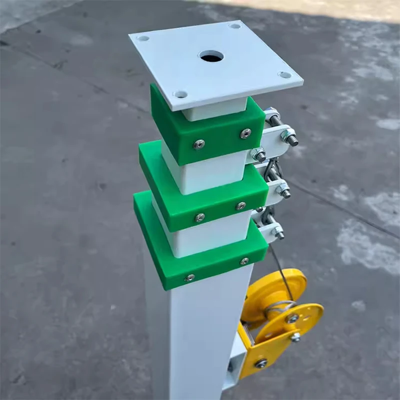 Manual Lift Pole (3 M/4M/5M/6M) Manual Telescopic Mechanical Winch Large-Scale Fire Emergency Lighting Equipment Mount