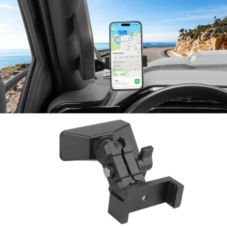 

Держатель для телефона на левую сторону приборной панели, совместимый с Chevrolet Silverado 2023-2025, с антивибрационным стабилизатором, регулируемый, на заказ