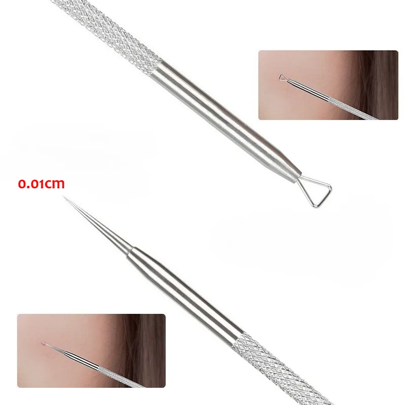 8 stks/doos Ultra Fijne Mobiele Clip Gereedschap Set Mee-eter Pincet Speciale Acne Gereedschappen voor Cosmetische Ziekenhuis om te Schrapen Sluiten Acne Naald