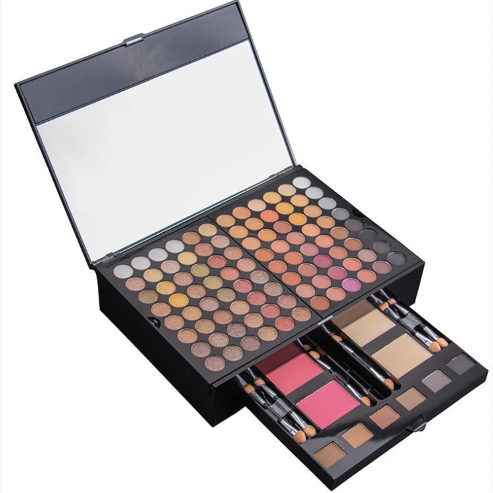 Multi-function Makeup Kit Full Set Box For Women Waterproof Eyeshadow Lips Blush Foundation Beginner Travel Portable Palette