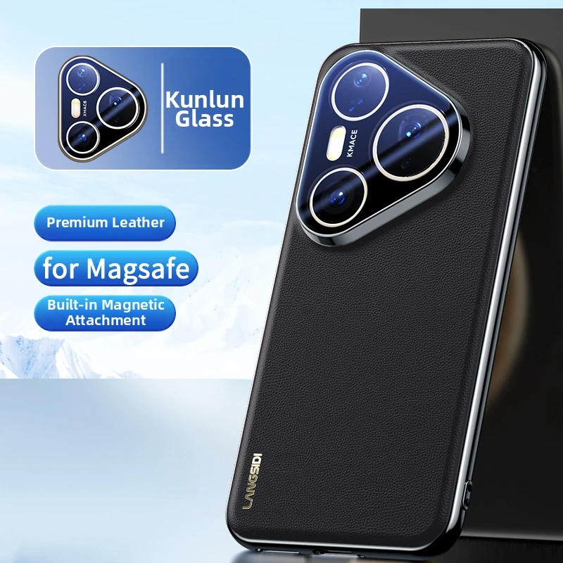 Magnetische Kabellose Ladehülle für Huawei Pura 80 70 Ultra 90S Pro Max Plus für Magsafe Vollständige Abdeckung Mit Kunlun Glaslinsenfolie